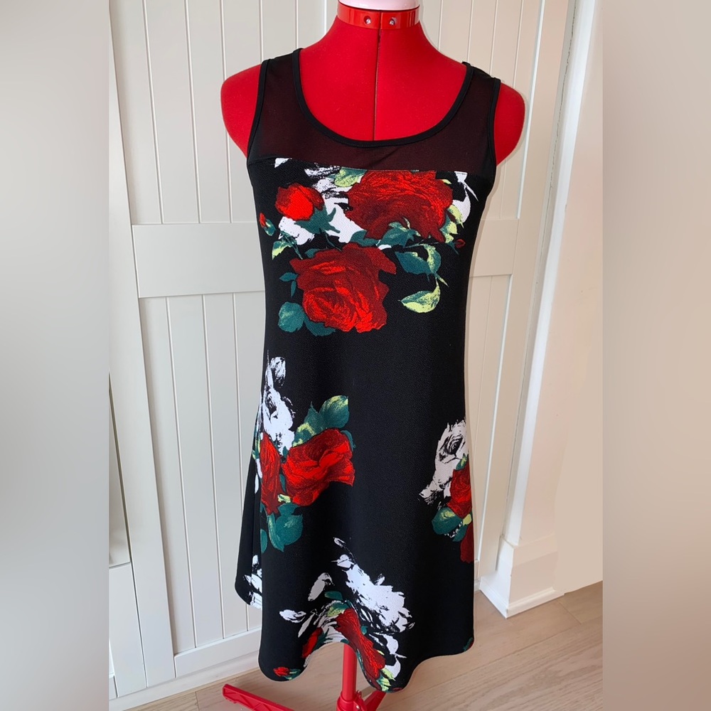 GITANE Mini Dress, Floral, Mesh, Summer, Canadian Made, Women's (US S)